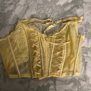 NWT Yellow corset bra